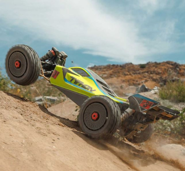 ARA4306V4T2 1/8 TYPHON 223S DSC 4X4 RTR Brushless Buggy, gelb